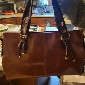 Brown "faux leather" purse